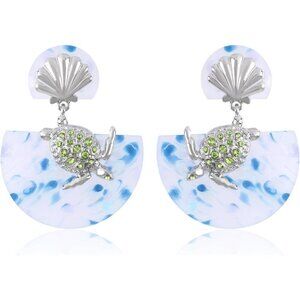 Dangle Gold Starfish Seahorse Drop Sea Shell  Earrings for Women